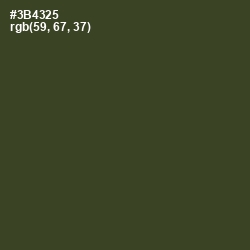 #3B4325 - Lunar Green Color Image