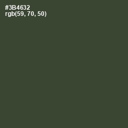 #3B4632 - Lunar Green Color Image
