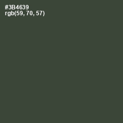 #3B4639 - Lunar Green Color Image