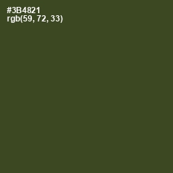 #3B4821 - Lunar Green Color Image