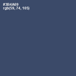 #3B4A69 - San Juan Color Image