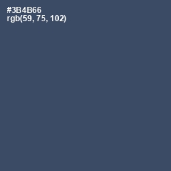 #3B4B66 - San Juan Color Image