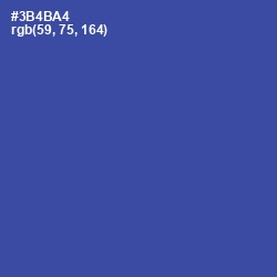 #3B4BA4 - Azure Color Image