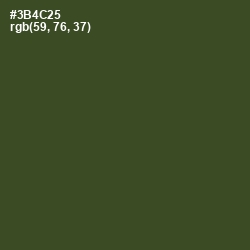 #3B4C25 - Lunar Green Color Image