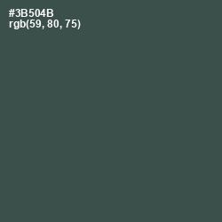 #3B504B - Limed Spruce Color Image