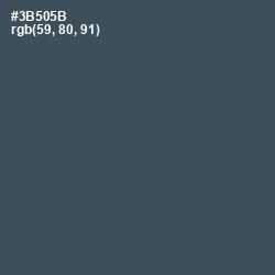 #3B505B - Mineral Green Color Image
