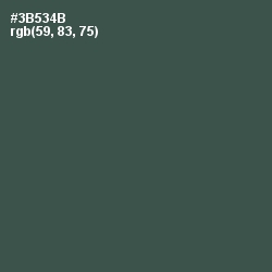 #3B534B - Limed Spruce Color Image