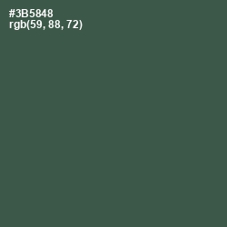 #3B5848 - Mineral Green Color Image
