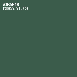 #3B5B4B - Mineral Green Color Image