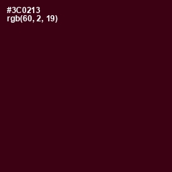 #3C0213 - Aubergine Color Image