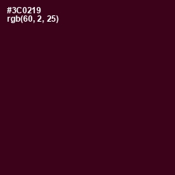 #3C0219 - Aubergine Color Image