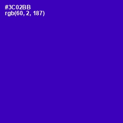 #3C02BB - Blue Gem Color Image