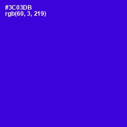 #3C03DB - Dark Blue Color Image