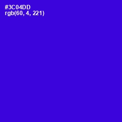 #3C04DD - Dark Blue Color Image