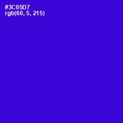 #3C05D7 - Dark Blue Color Image