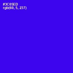 #3C05ED - Blue Color Image