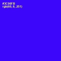 #3C06FB - Blue Color Image