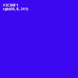 #3C08F1 - Blue Color Image