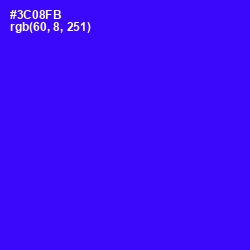 #3C08FB - Blue Color Image