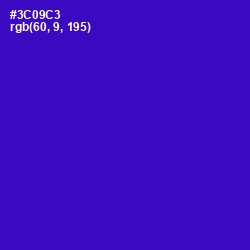 #3C09C3 - Dark Blue Color Image