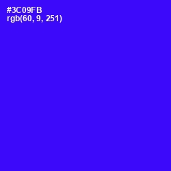 #3C09FB - Blue Color Image