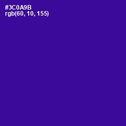 #3C0A9B - Blue Gem Color Image