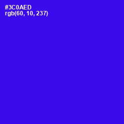 #3C0AED - Blue Color Image