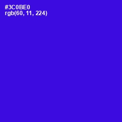 #3C0BE0 - Dark Blue Color Image