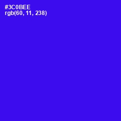 #3C0BEE - Blue Color Image