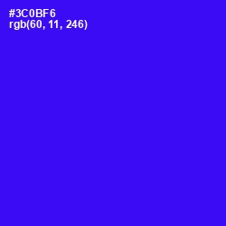 #3C0BF6 - Blue Color Image