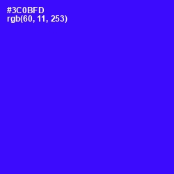 #3C0BFD - Blue Color Image