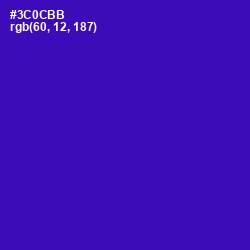 #3C0CBB - Blue Gem Color Image