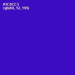 #3C0CC3 - Dark Blue Color Image