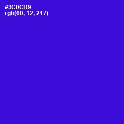 #3C0CD9 - Dark Blue Color Image