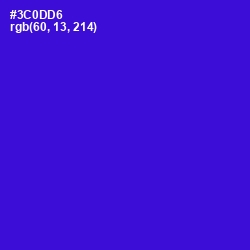 #3C0DD6 - Dark Blue Color Image