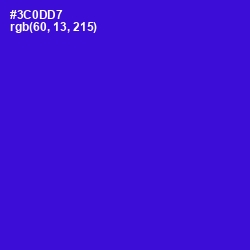 #3C0DD7 - Dark Blue Color Image