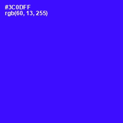 #3C0DFF - Blue Color Image