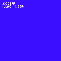 #3C0EFF - Blue Color Image