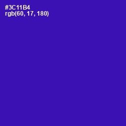 #3C11B4 - Blue Gem Color Image