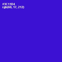 #3C11D4 - Dark Blue Color Image