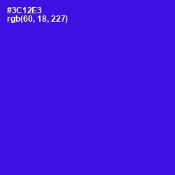 #3C12E3 - Dark Blue Color Image