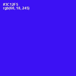 #3C12F5 - Blue Color Image