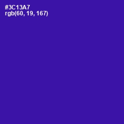 #3C13A7 - Blue Gem Color Image