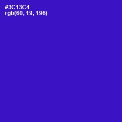 #3C13C4 - Dark Blue Color Image