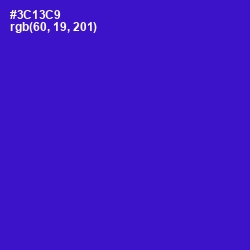 #3C13C9 - Dark Blue Color Image