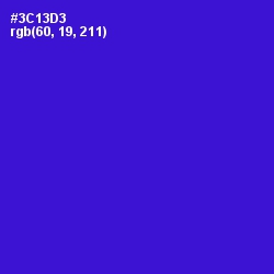 #3C13D3 - Dark Blue Color Image