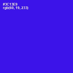 #3C13E9 - Blue Color Image