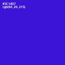 #3C14D7 - Dark Blue Color Image
