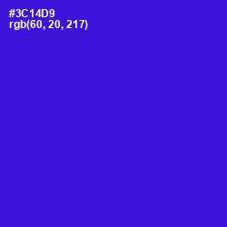 #3C14D9 - Dark Blue Color Image