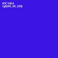 #3C14E4 - Blue Color Image